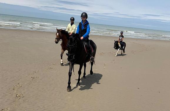 randonnée à cheval sur la plage